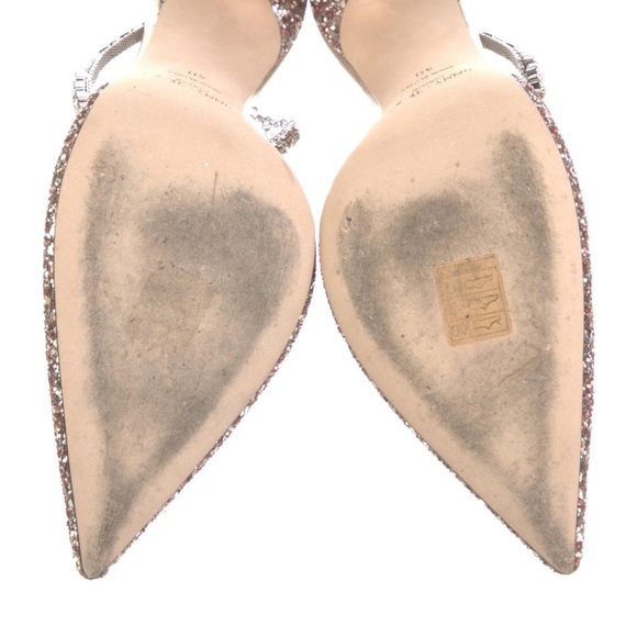 Jimmy Choo Saeda Pump in Glitter Pink size 10 / 40 - Picture 4 of 8